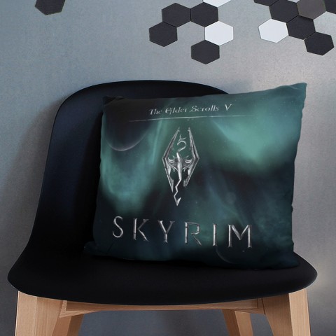 Подушка 30х40 "Skyrim Sky logo"
